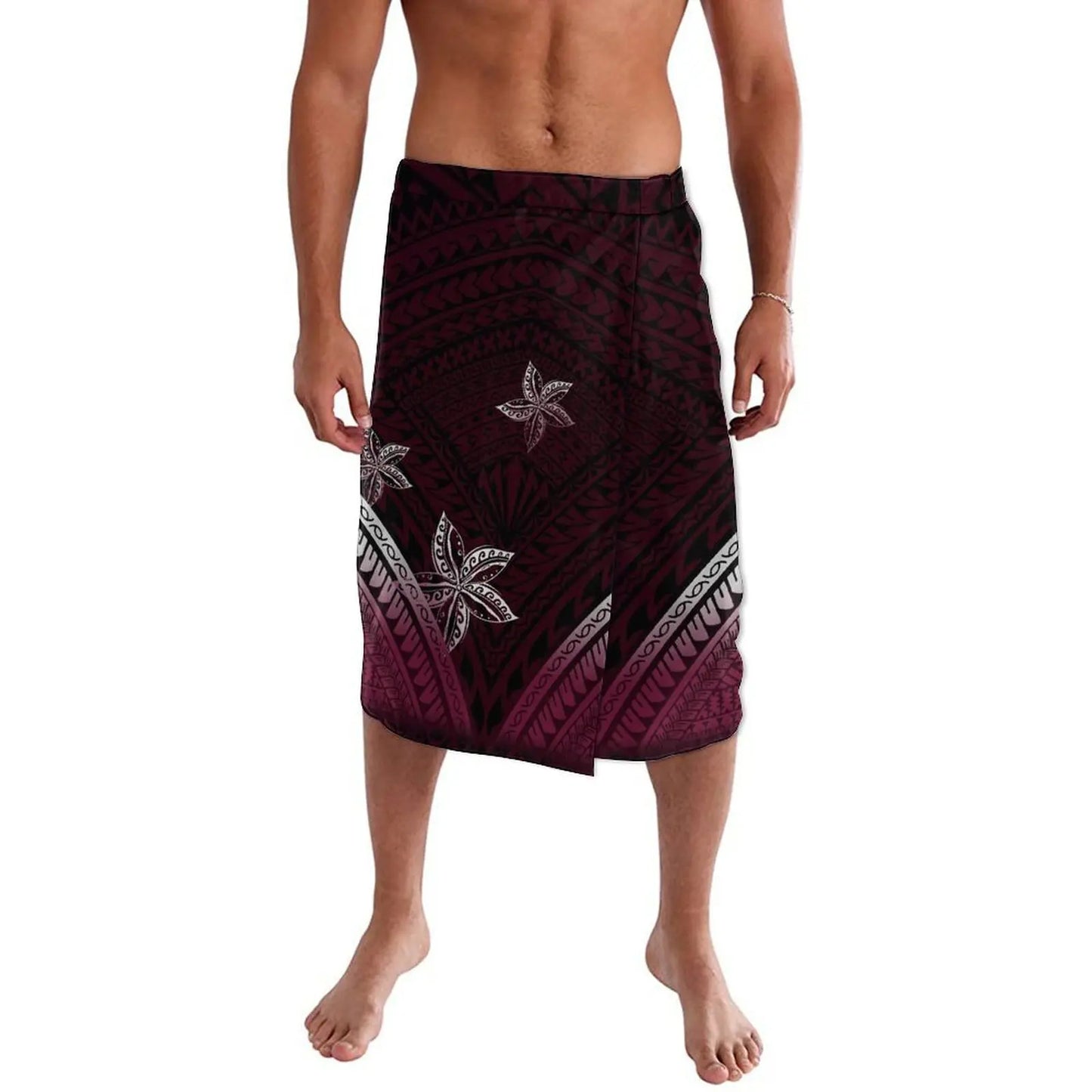 Polynesian Tribal Lavalava Island Tropical Wear Wrap Skirt Ie Faitaga Men Beach Sarong Clothes