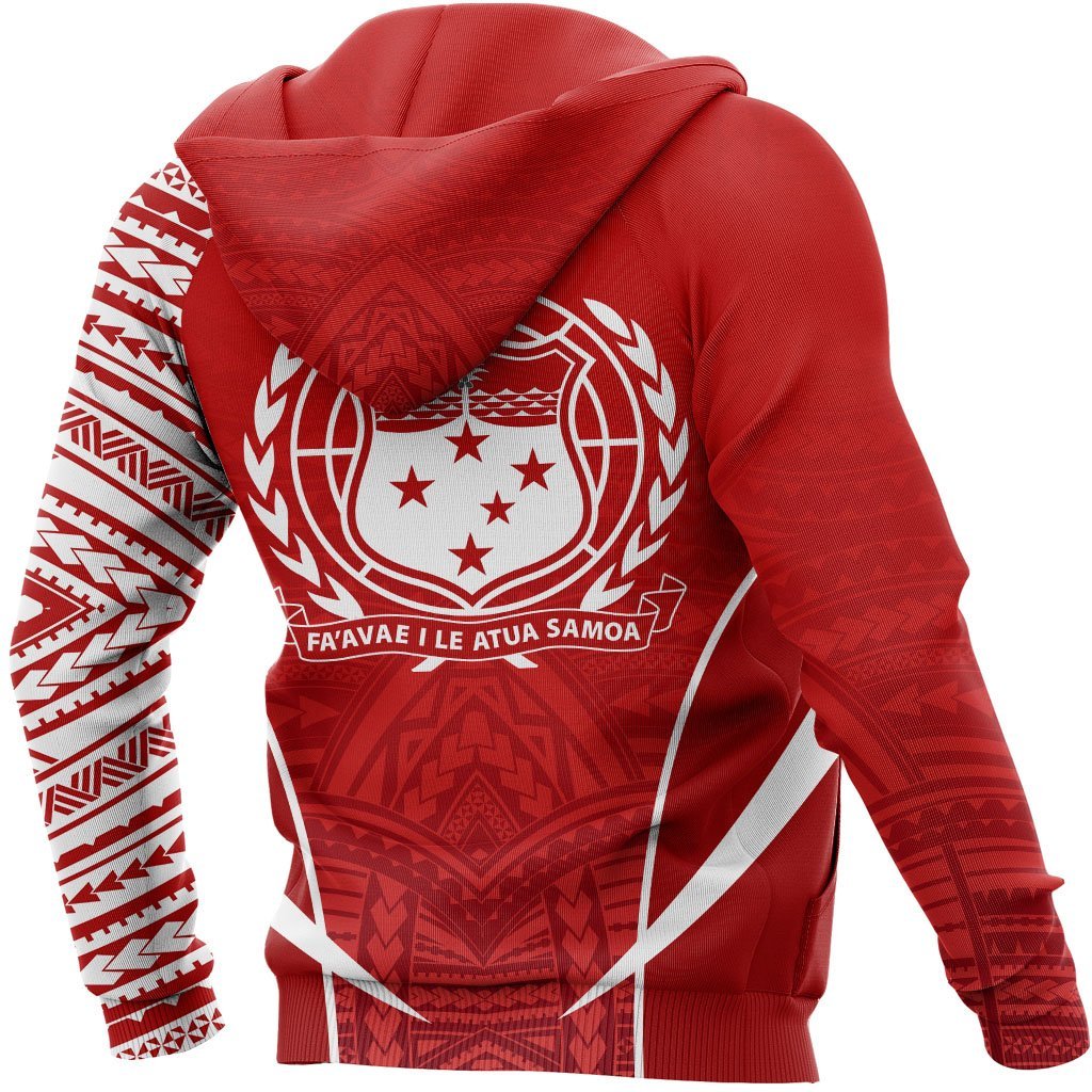 Samoa Active Special Hoodie Samoa Coat Of Arms Polynesian Tattoo Red A7