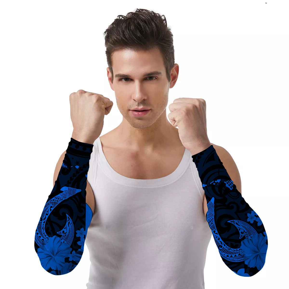 Arm Sleeves (Set of Two) Polynesia Fish Hook Ver.04