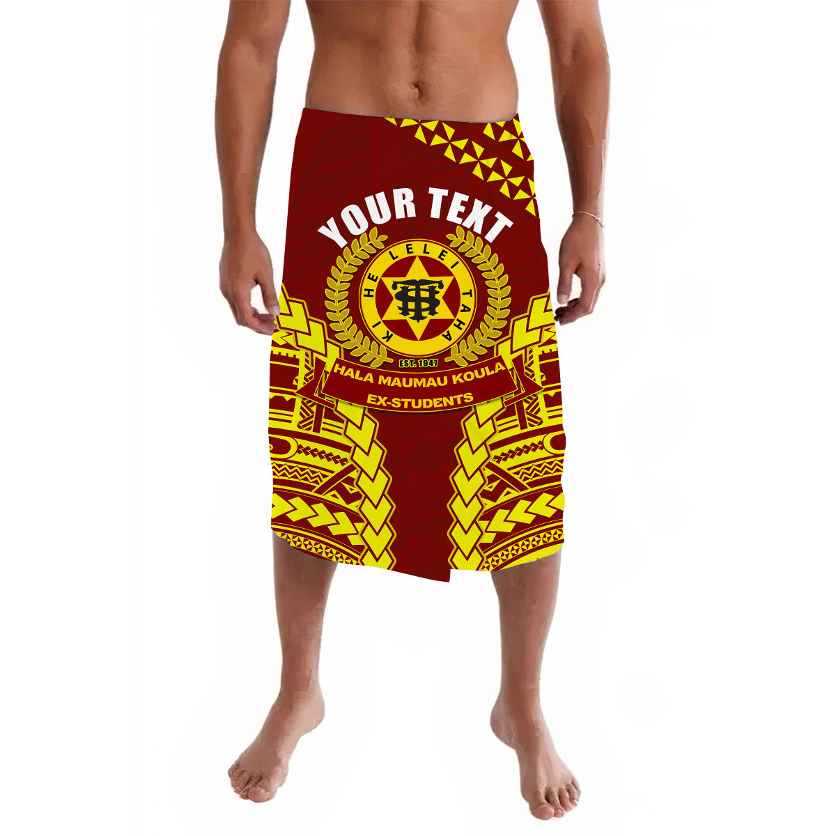 (Custom Personalised) Tonga High School Lavalava Red
