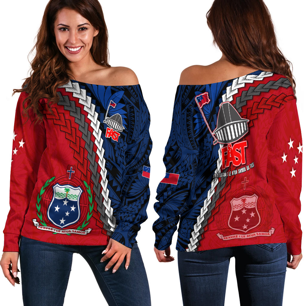 F.A.S.T Samoa Off Shoulder Sweater Polynesian