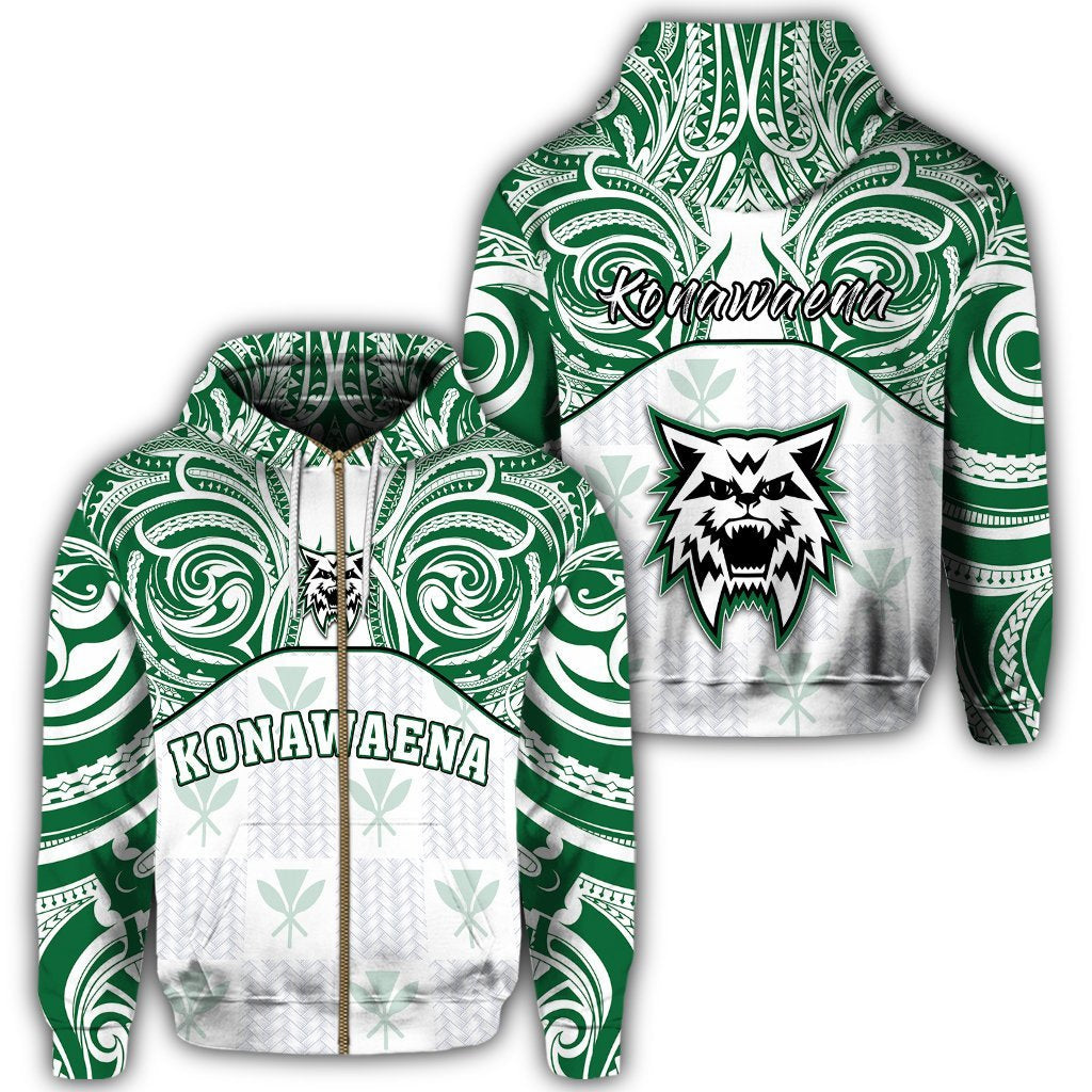hawaiiZipper Hoodie Kanaka Konawaena High School Zipper Hoodie Demodern Style AH