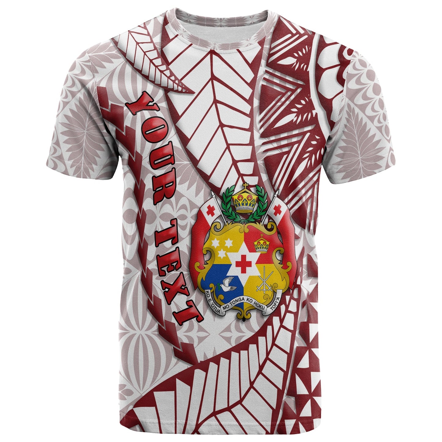 Tonga Emancipation Day T Shirt Kupesi Pattern No.2 White
