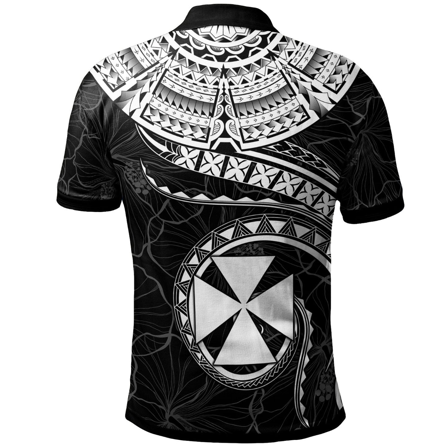 Wallis and Futuna Polynesian Polo Shirt - Wallis and Futuna Waves White