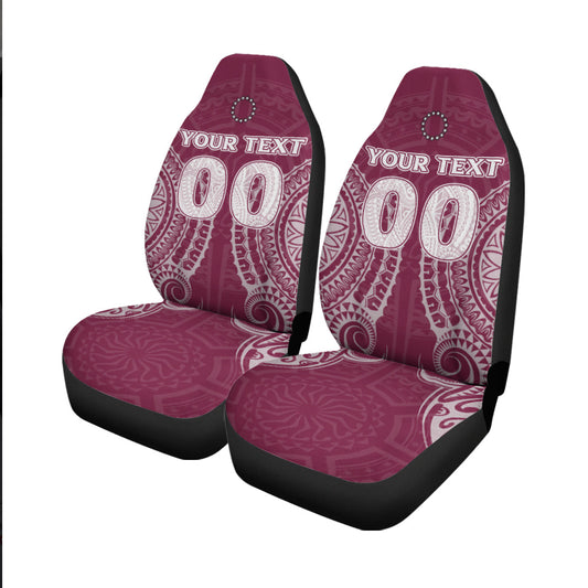 (Custom Personalised) Cook Islands Mangaia Car Seat Covers Tribal Pattern