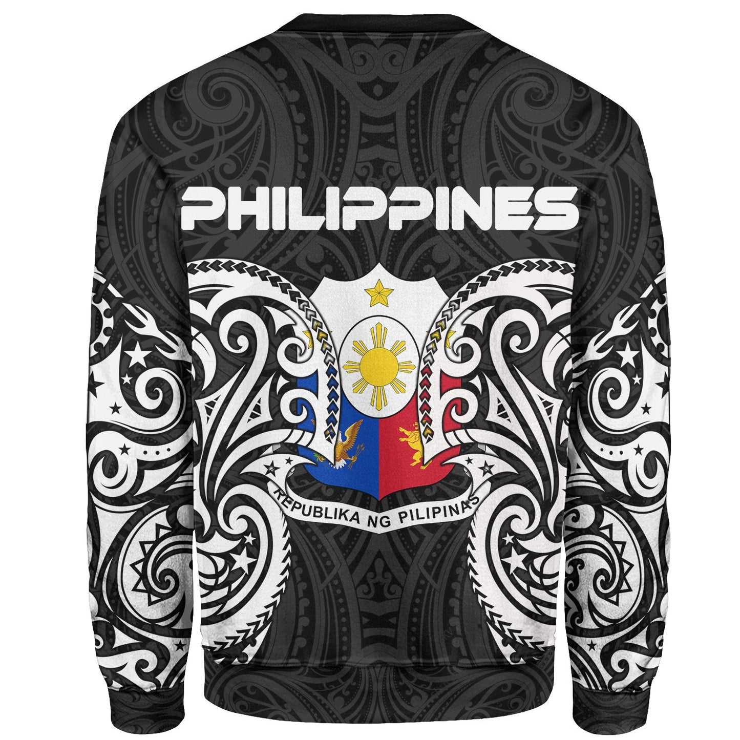 Philippines Polynesian Custom Personalised Sweater Spirit Style White