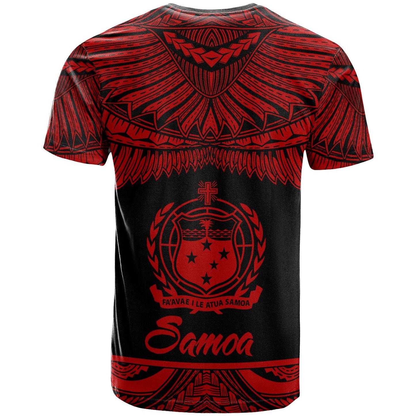 Samoa Polynesian Custom Personalised T - Shirt - Samoan Pride Red Version