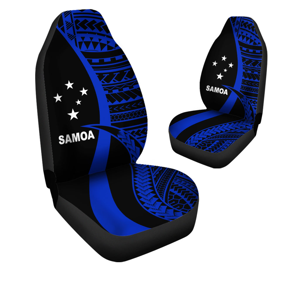 Samoa Polynesian Car Seat Covers Tentacle Tribal Pattern Crest
