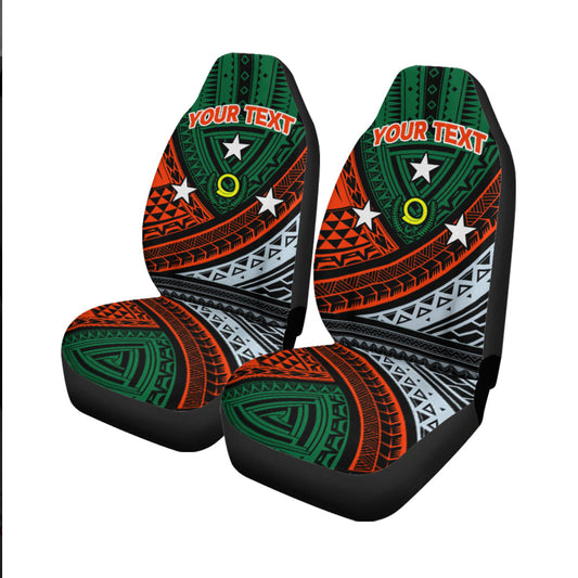 (Custom Personalised) Vanuatu Penama Province Tribal Pattern Car Seat Covers
