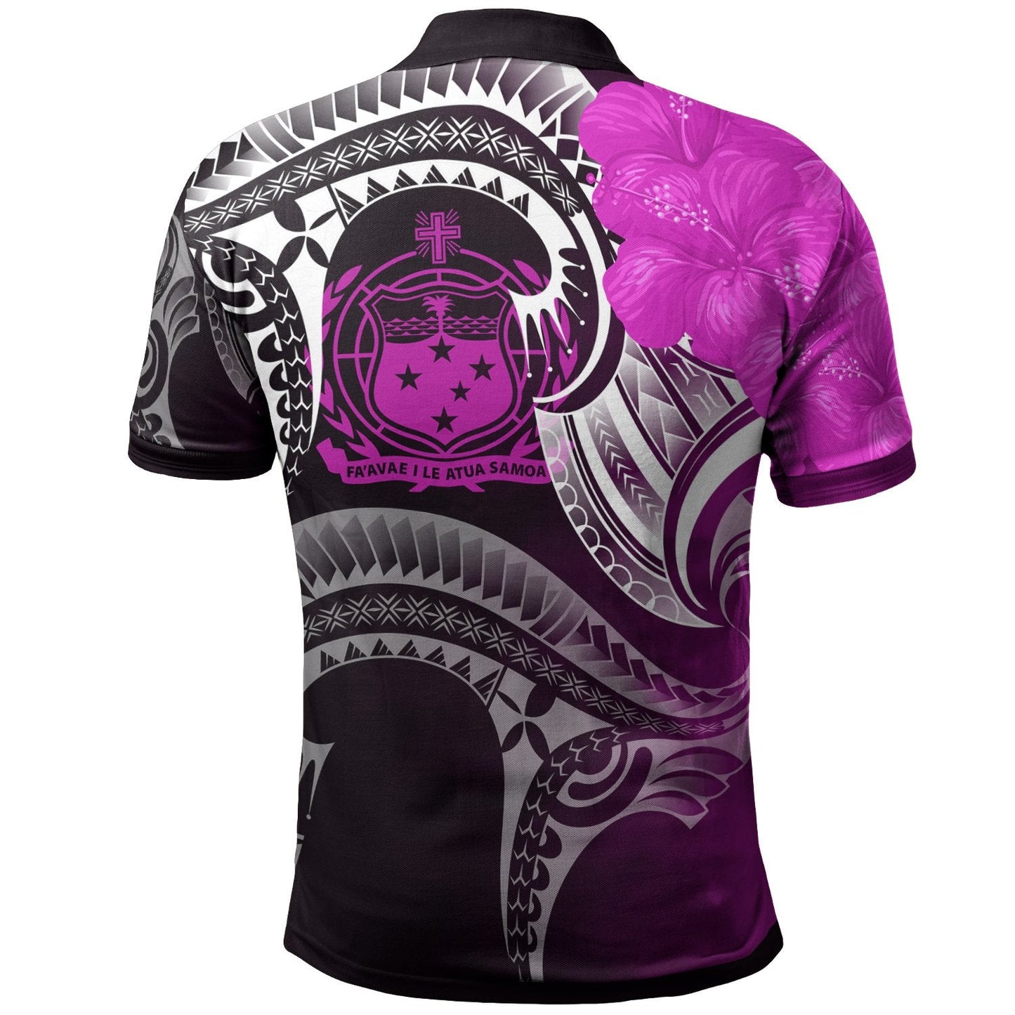 Samoa Polo Shirt - Samoa Seal Wave Style Pink