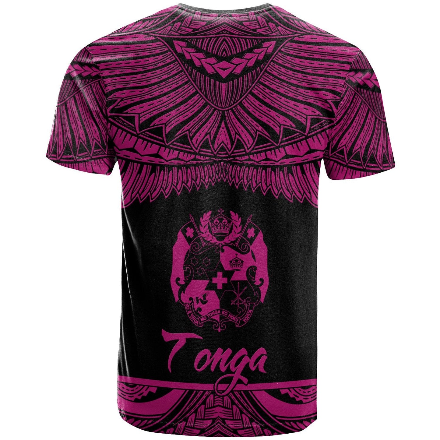 Tonga Polynesian Custom Personalised T - Shirt - Tonga Pride Pink Version