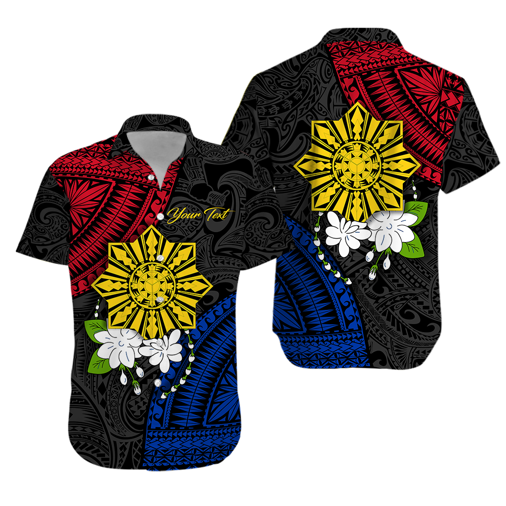 Custom Personalised Philippines Sampaguita Filipino Sun Hawaiian Shirt -
