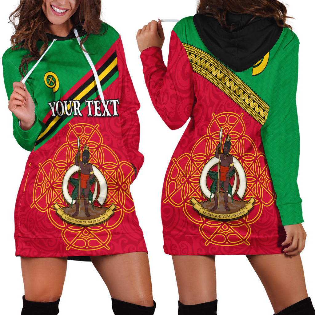 Custom Personalised Vanuatu Hoodie Dress Pattern Sand Drawing