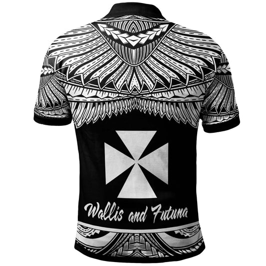 Wallis and Futuna Polynesian Polo Shirt - Poly Tattoo White Version