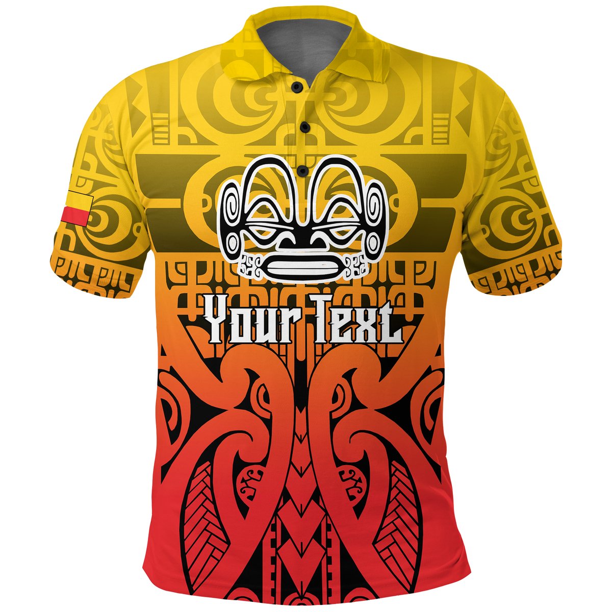 Custom Personalised Marquesas Islands Marquesan Tattoo Polo Shirt -