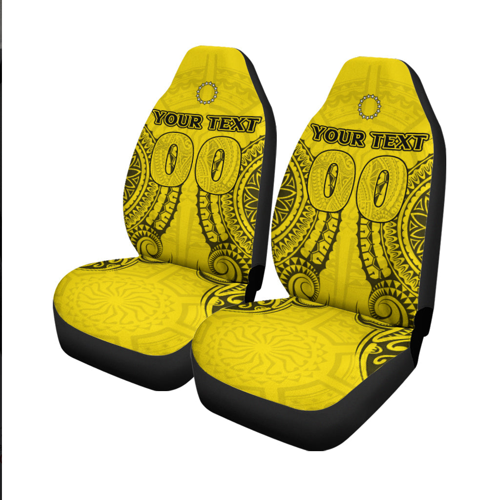 (Custom Personalised) Cook Islands Aitutaki Car Seat Covers Tribal Pattern
