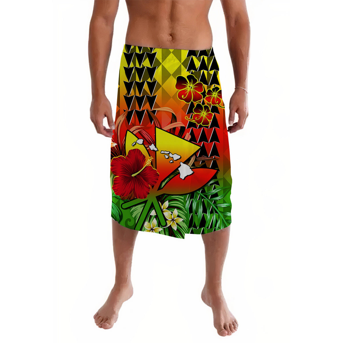Hawaii Flowers Lavalava Reggae Tribal Pattern Hawaiian