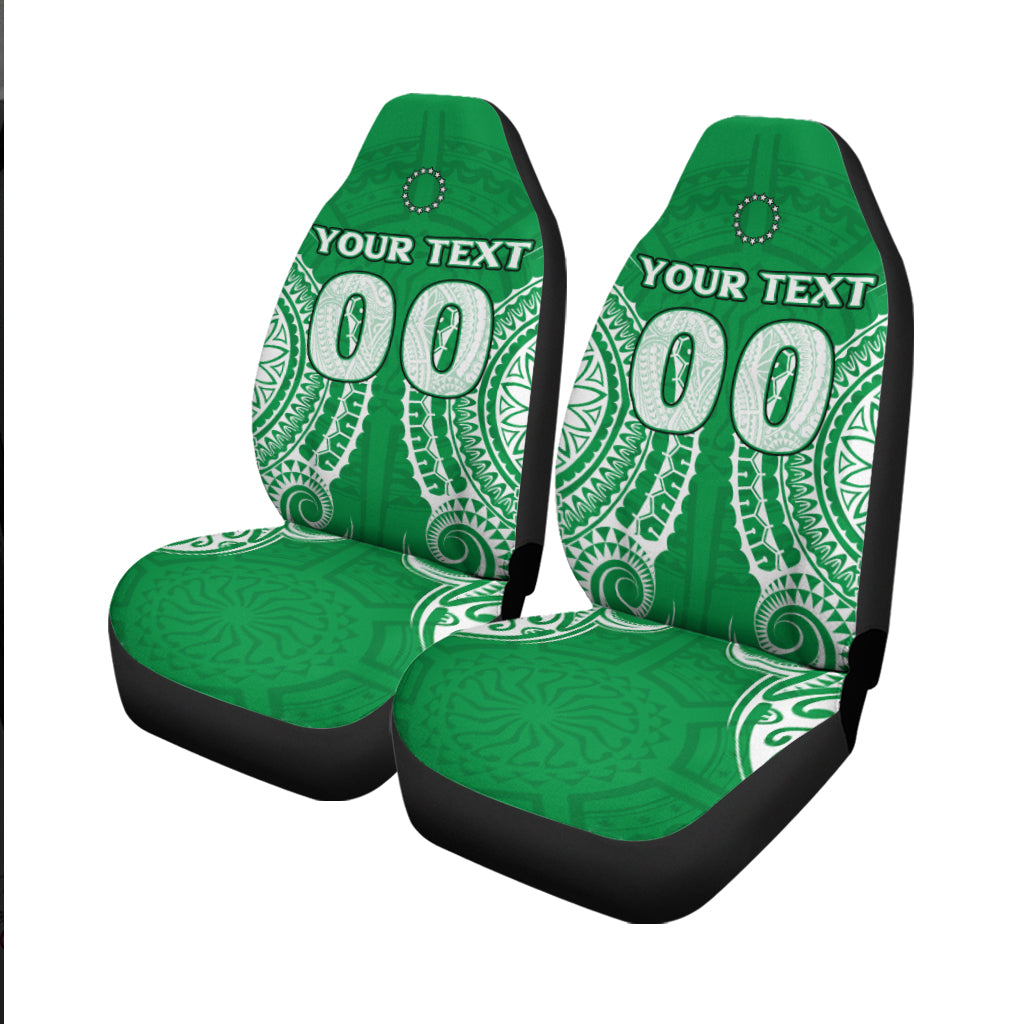 (Custom Personalised) Cook Islands Mitiaro Car Seat Covers Tribal Pattern