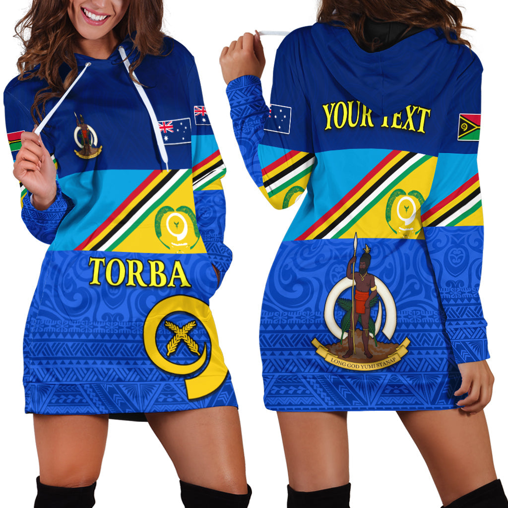 Custom Personalised Torba Vanuatu Province Hoodie Dress Mix Australia Flag
