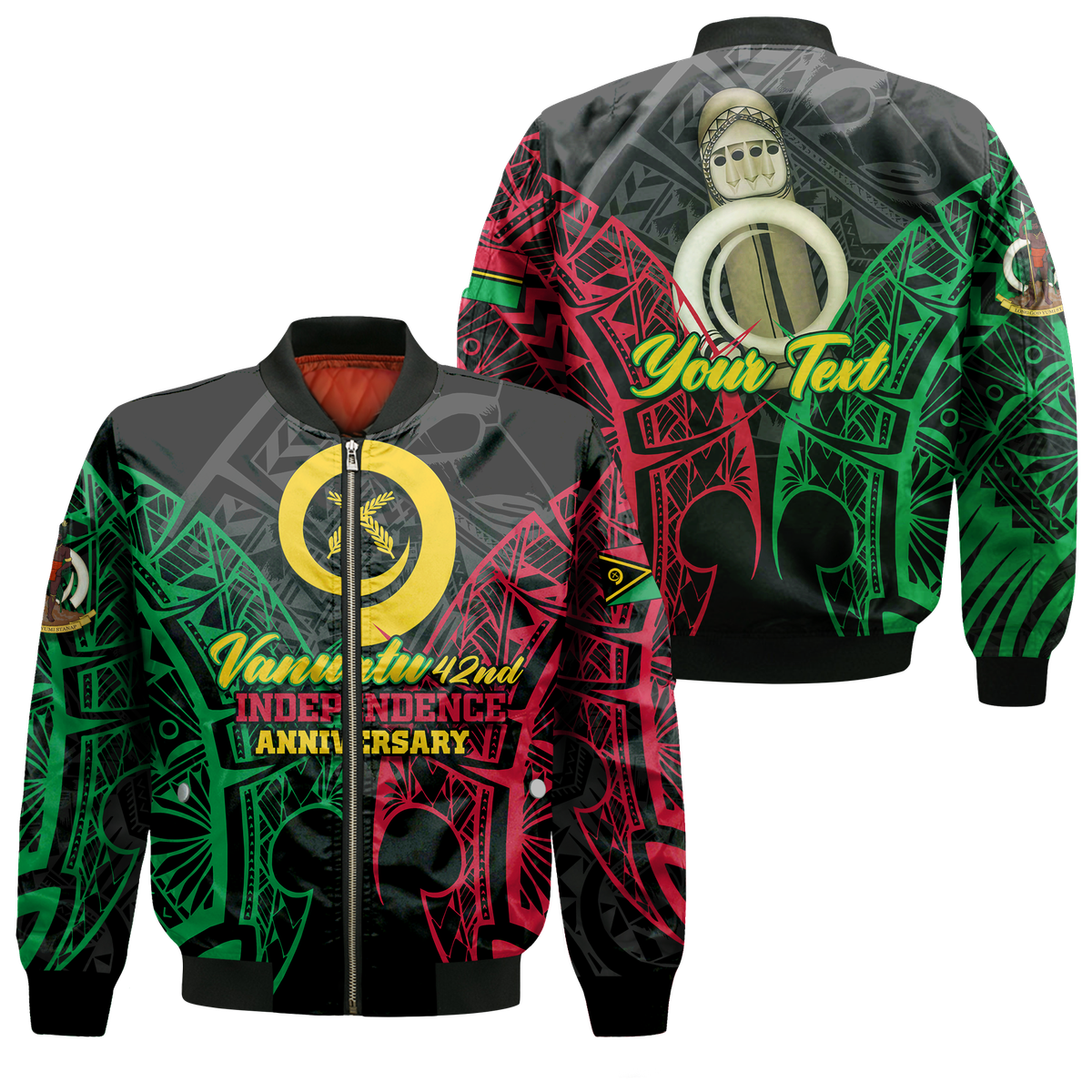 Custom Vanuatu 42nd Independence Anniversary Pride Bomber Jacket