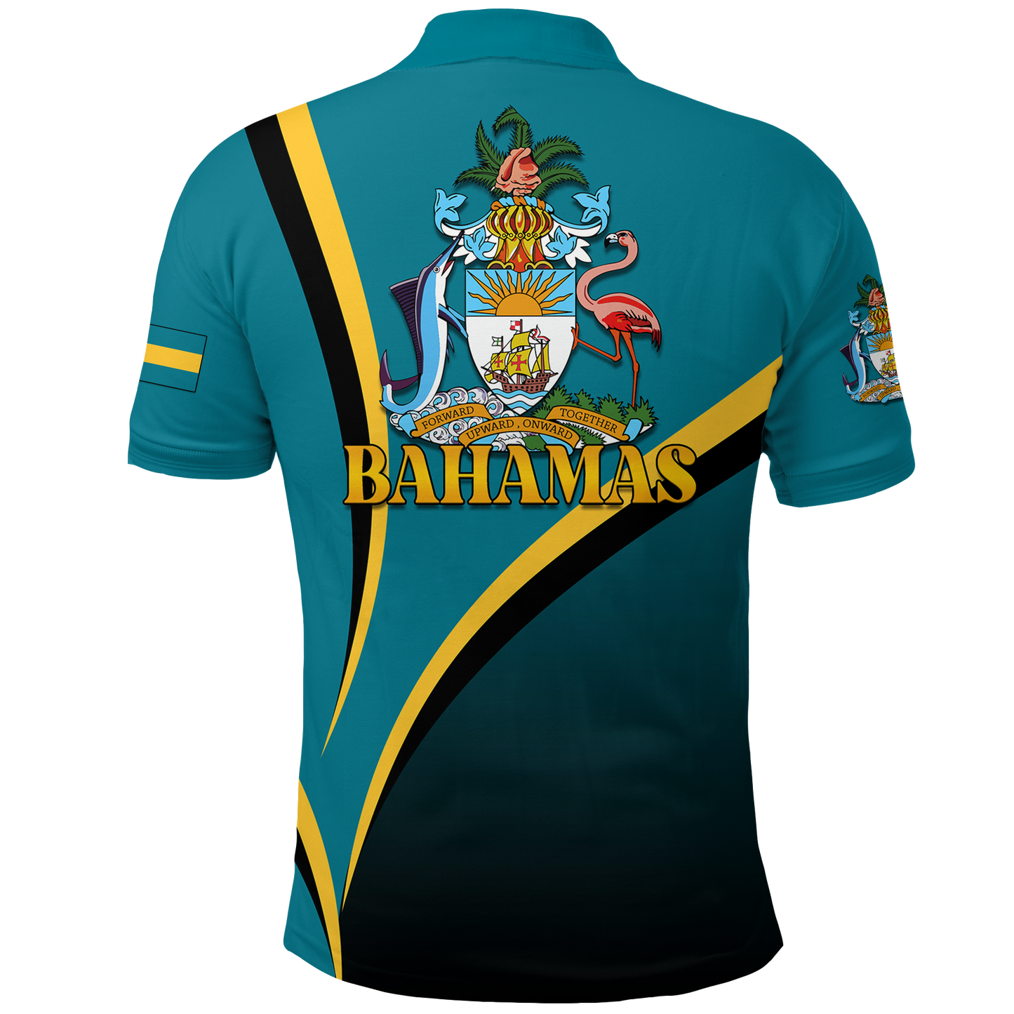 The Bahamas 49th Anniversary Independence Day Blue Marlin Polo Shirt