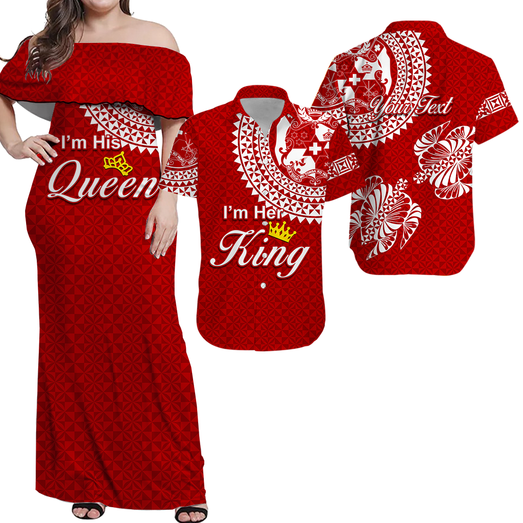 (Custom Personalised) Matching Outfits For Couples Valentine Day Tonga Couple Love Combo Dress And Hawaiian Shirt Tongan Turtle