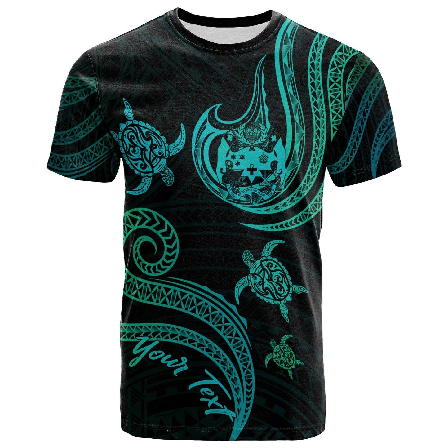 Tonga T - Shirt - Polynesian Turtle With Pattern Shirt