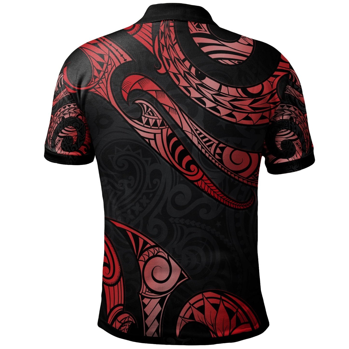 Hawaii Polynesian Custom Personalised Polo Shirt - Poly Tattoo Red Version