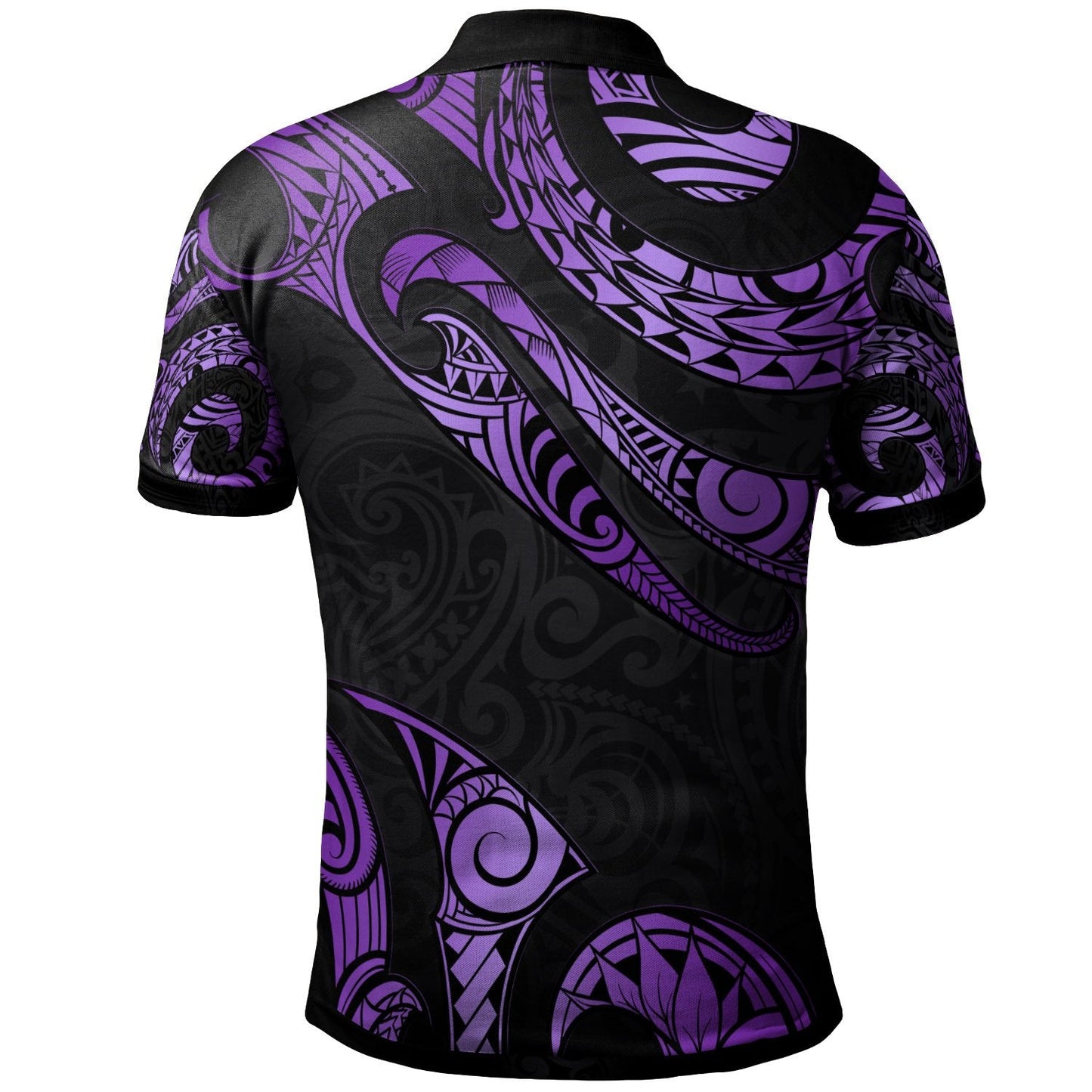 Samoa Polynesian Polo Shirt - Poly Tattoo Purple Version