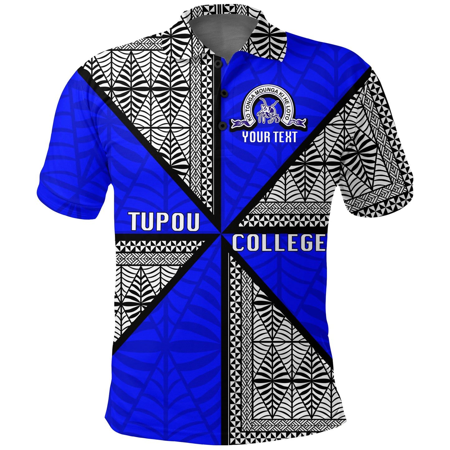Tonga Tupou College Polo Shirt - Tongan Patterns Shirt