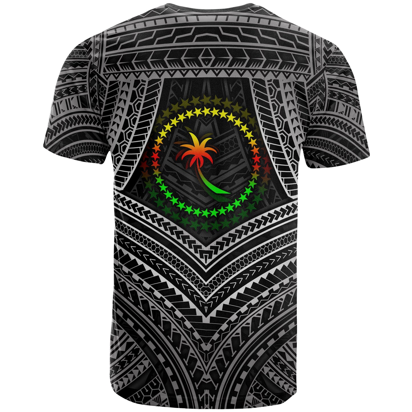 Chuuk Polynesian T-shirt Chuuk Flag Reggae Color