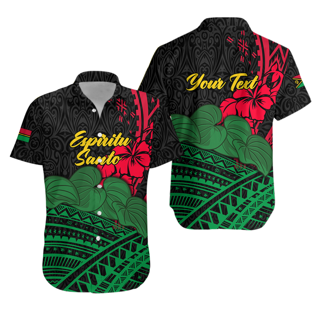 Custom Personalised Vanuatu Espiritu Santo Hawaiian Shirt - Kava With Hibiscus -