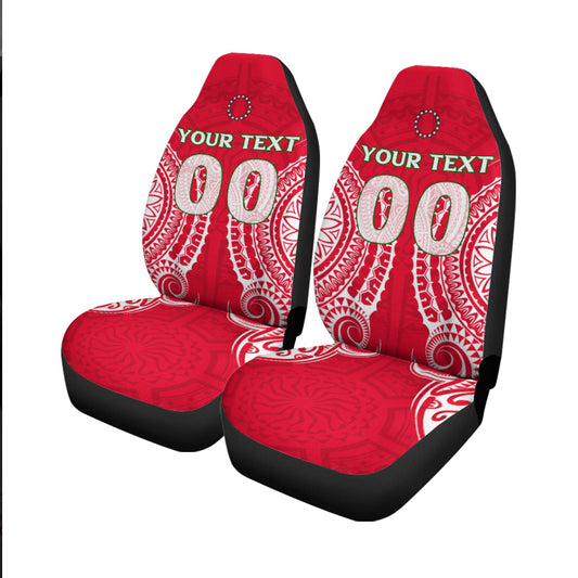(Custom Personalised) Cook Islands Atiu Car Seat Covers Tribal Pattern