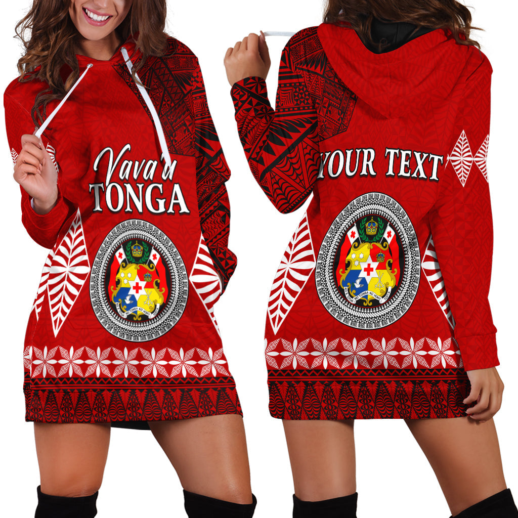 Custom Personalised Vava u Tonga Hoodie Dress Tongan Ngatu