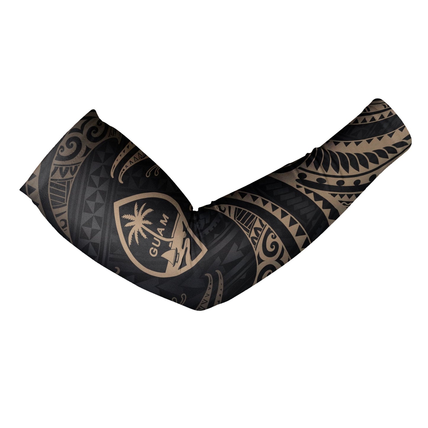 Guam Polynesian Arm Sleeve (Set of 2) - Gold Tribal Wave