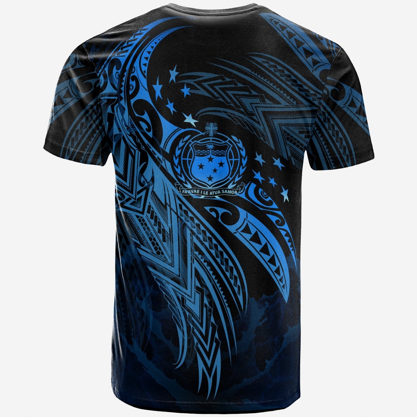 Samoa Polynesian T - Shirt - Samoa Legend Blue Version