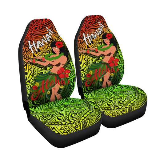 Hawaii Hula Girl Reggae Car Seat Covers