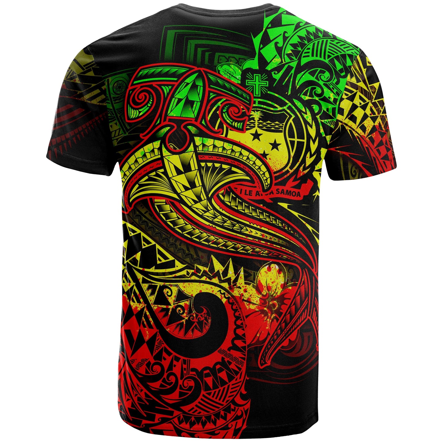 Samoa T-Shirt - Reggae Shark Polynesian Tattoo