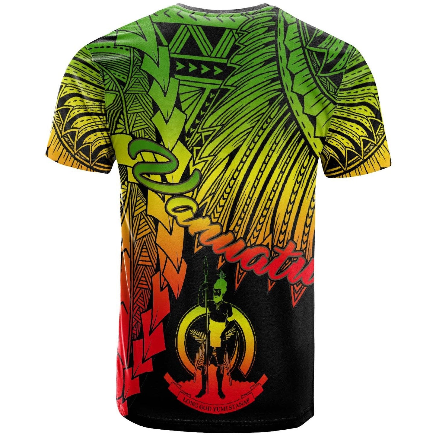 Vanuatu Polynesian T - Shirt - Tribal Wave Tattoo Reggae