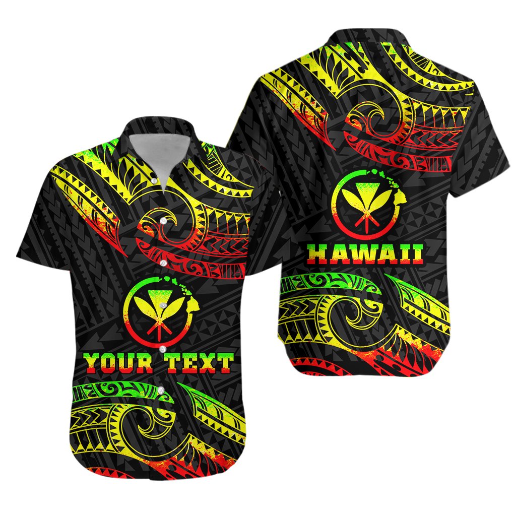 Custom Personalised Hawaii Hawaiian Shirt - Tribal Pattern Reggae -