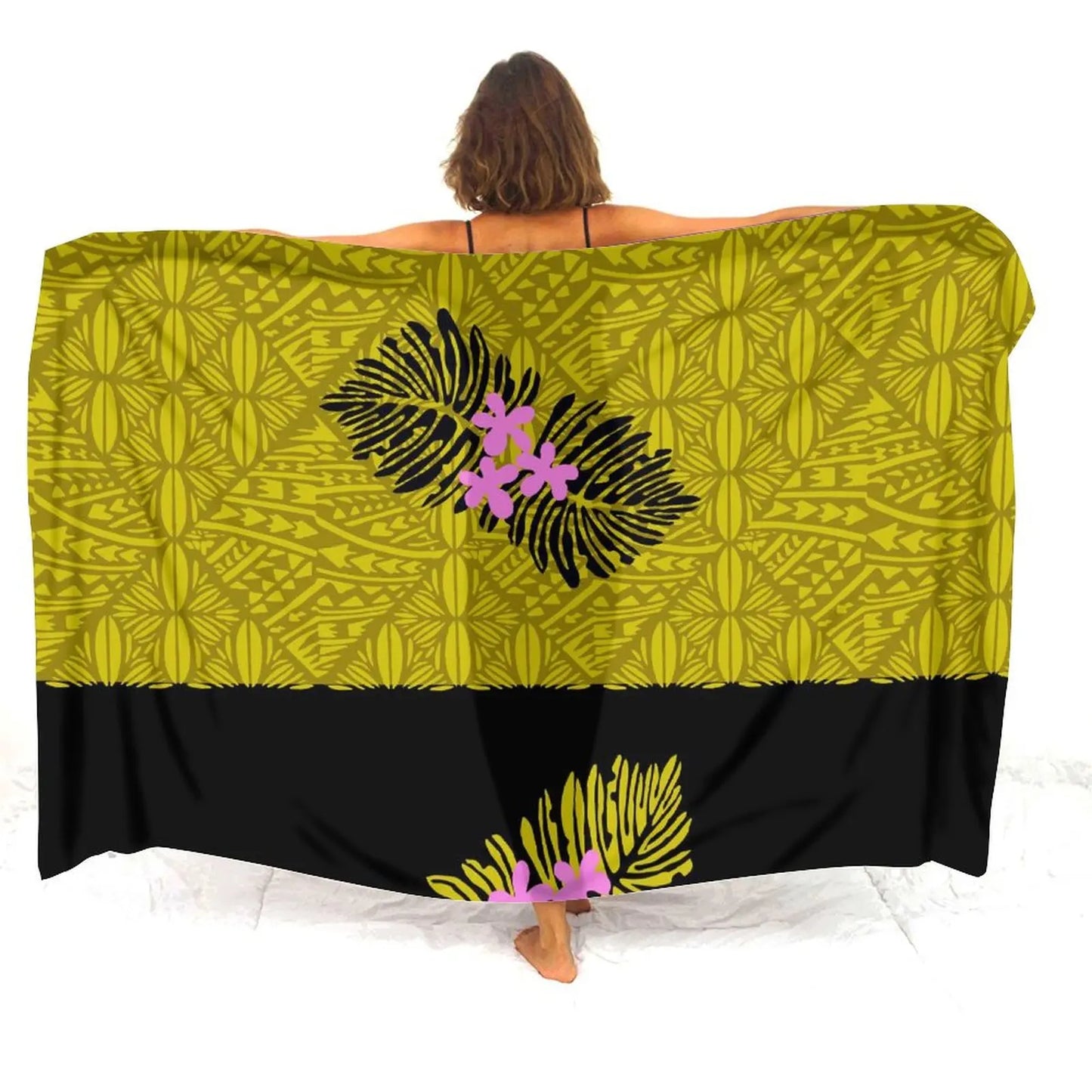 Polynesian Women'S Sarong Apron Polynesian Tribal Pattern Tropical Sarong Beach