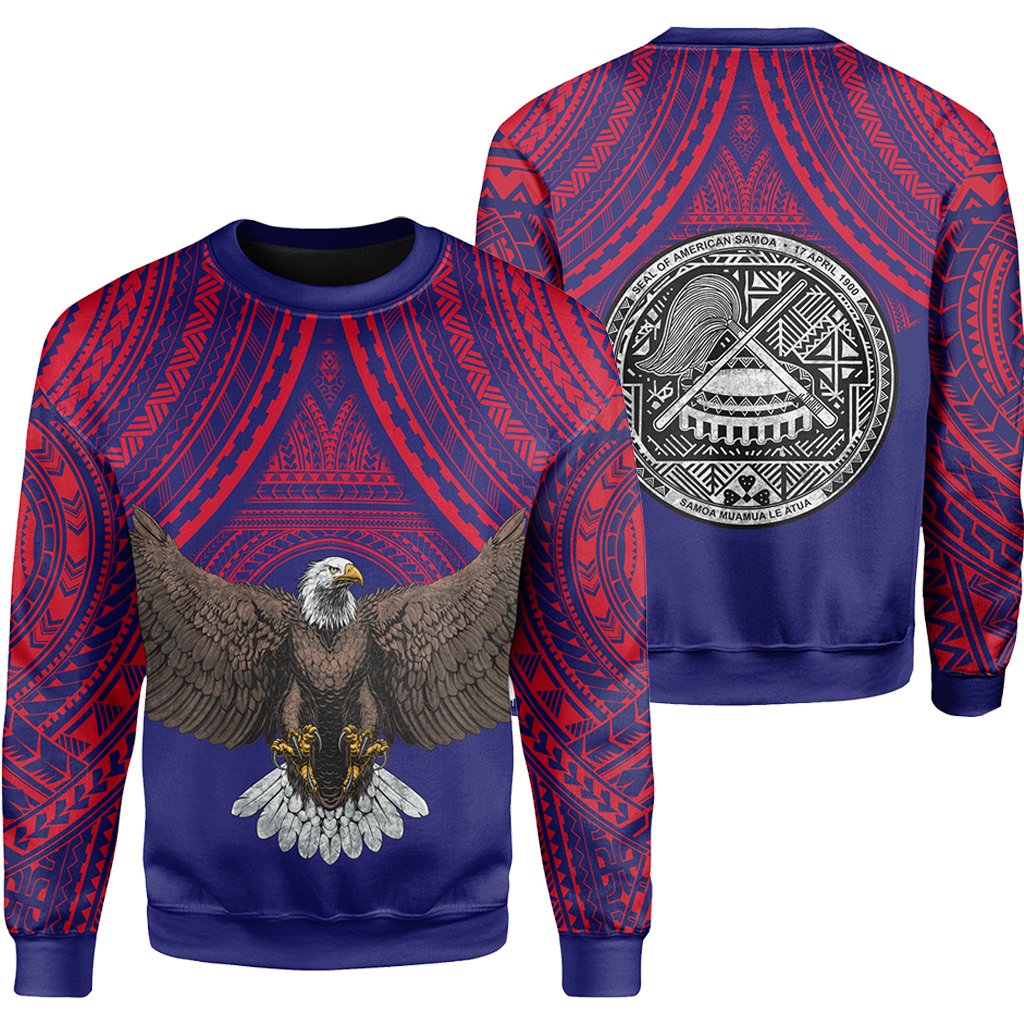 American Samoa Polynesian Coat Of Arms Bald Eagle Sweatshirt