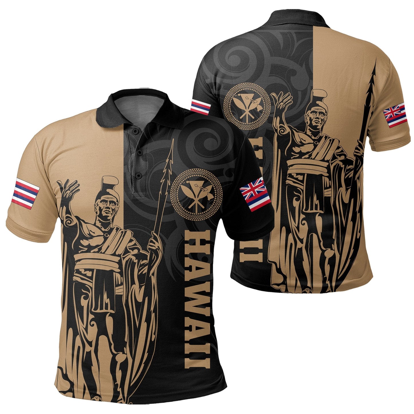 Hawaii King Polynesian Polo Shirt - Lawla Style