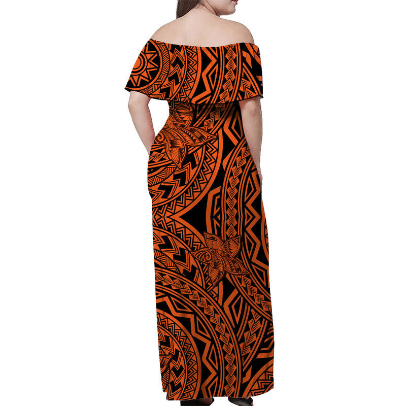 Polynesian Pride Hawaiian Shirt Polynesia Tribal Tattoo Plumeria Orange
