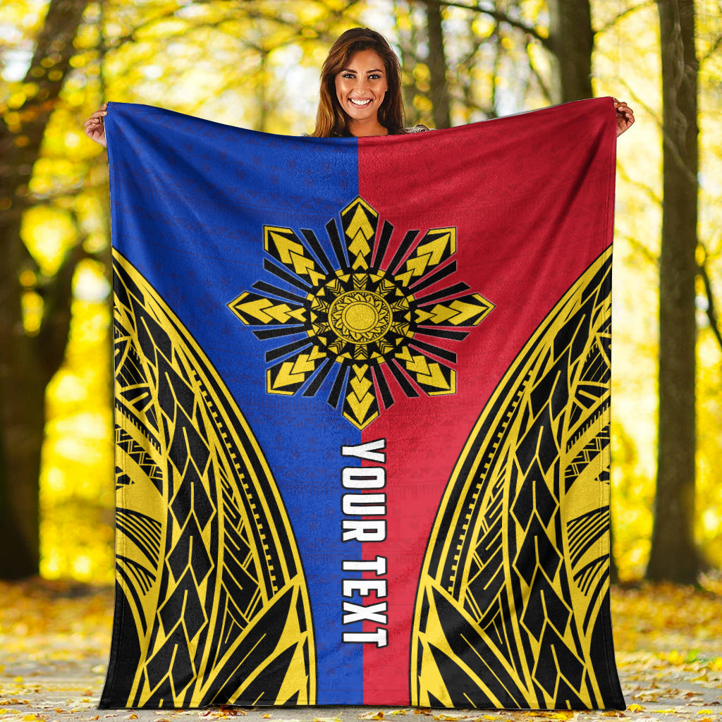 Custom Personalised Philippines Premium Blanket Sun Rayonnant