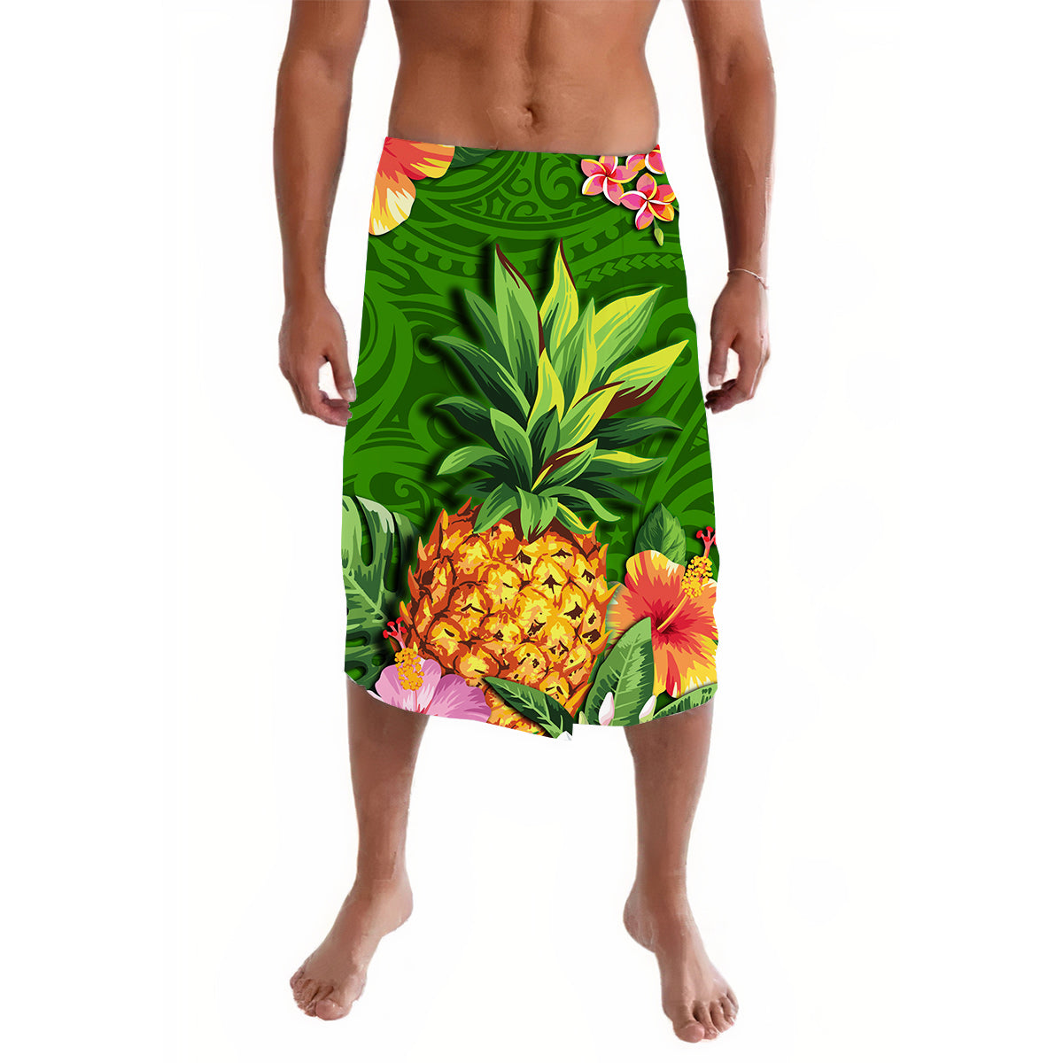 Hawaii Lavalava Polynesia Green Pineapple