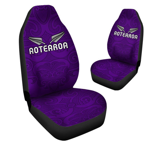 Maori 2021 Car Seat Covers Purple Aotearoa Tattoo