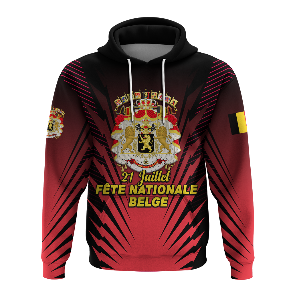 Belgium Independence Day Hoodie Coat Of Arms