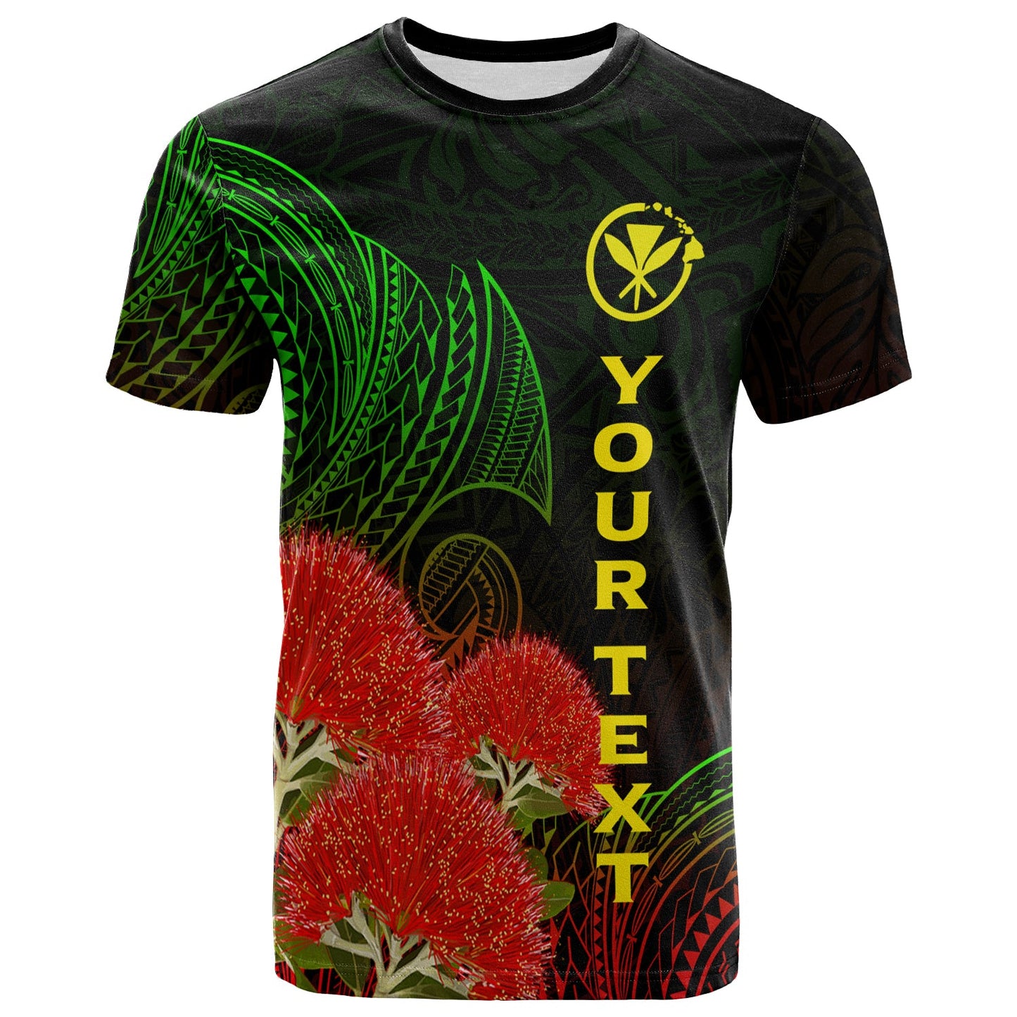 (Custom Personalised) Hawaii Polynesian T Shirt Ohia Lehua 2