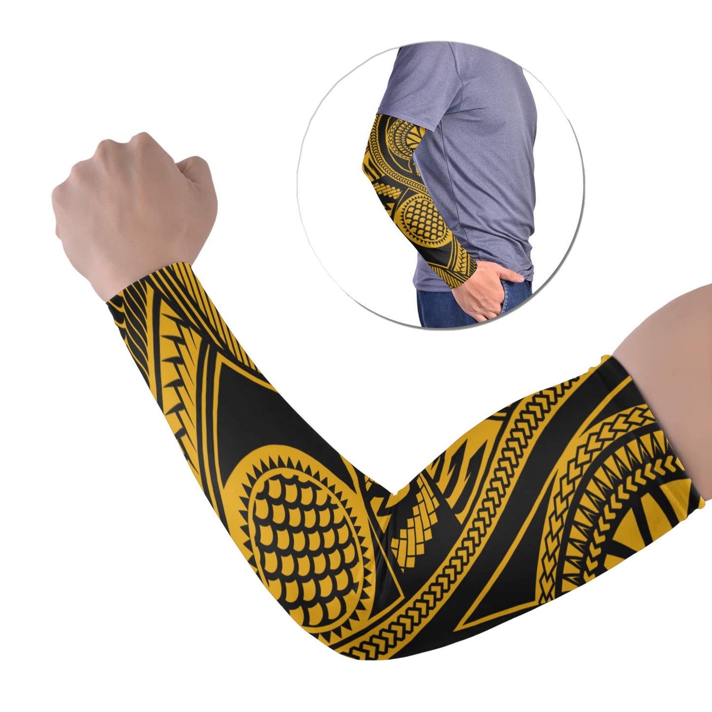 Polynesian Tribal Tattoo Arm Sleeve 43 (Set of Two) Colorful No.6